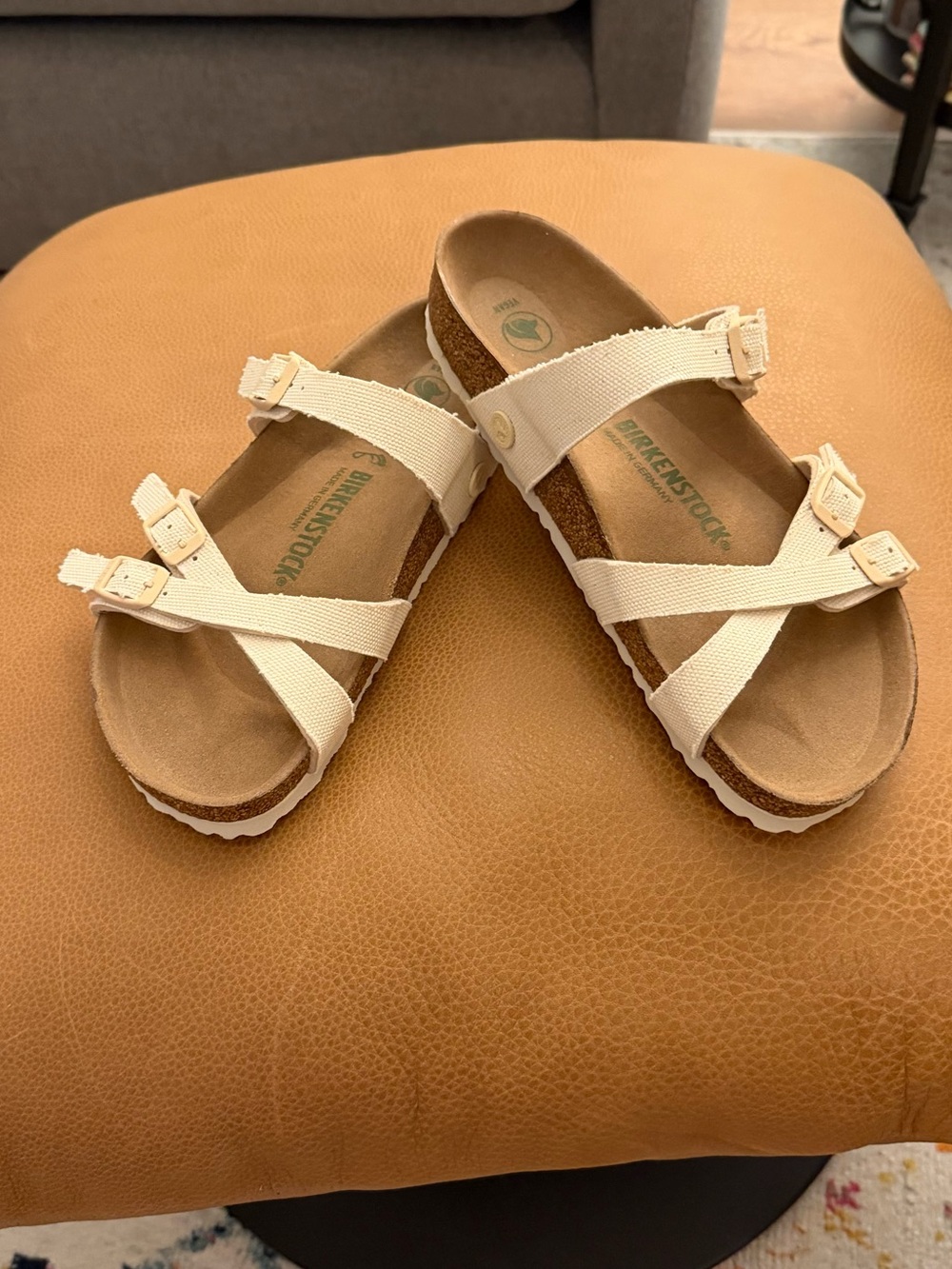 NEW Birkenstock Franca Textured Slide Sandals